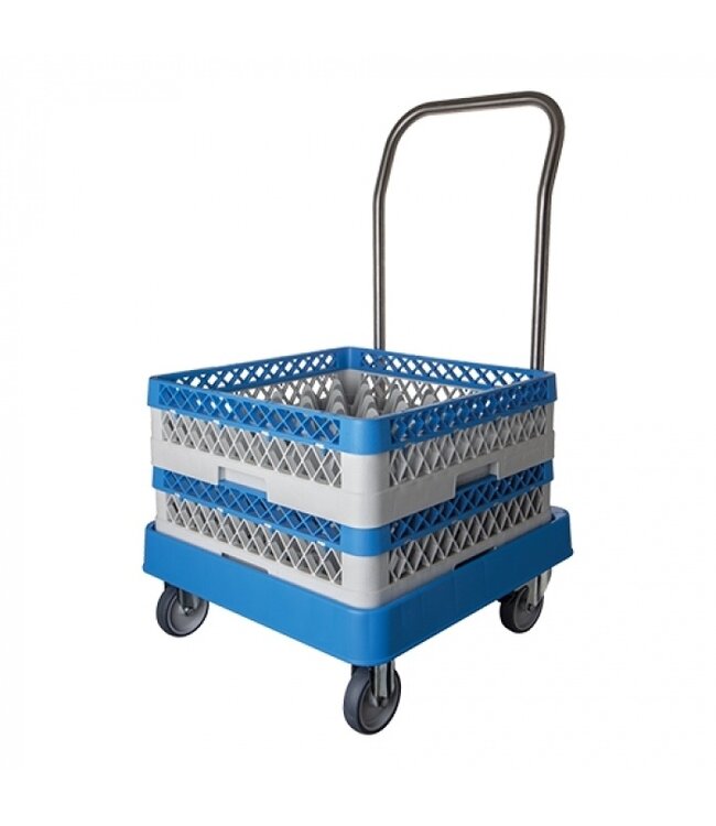 Korven transportwagen 55x55x(h)92 cm met duwbeugel - CaterRacks