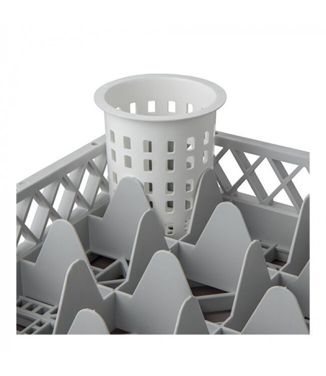 Bestekbeker Ø10x(h)14 cm wit kunststof