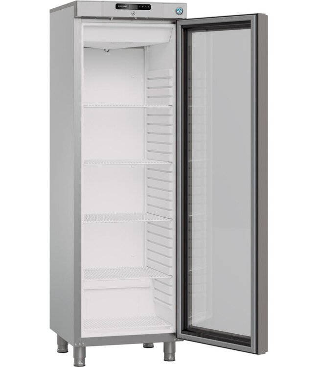 Koelkast 600/415 ltr (br/netto inh.) 595x667x1911 mm (bxdxh) +1°C tot +12°C RVS KG 420 R DR G met glasdeur Compact - Gram