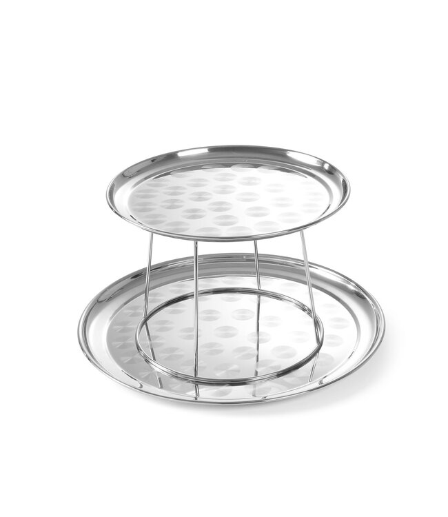 Zeevruchtenschaal Ø400/Ø300x(h)200 mm rvs met standaard - Hendi