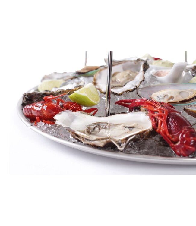 Zeevruchtenschaal Ø400/Ø300x(h)200 mm rvs met standaard - Hendi