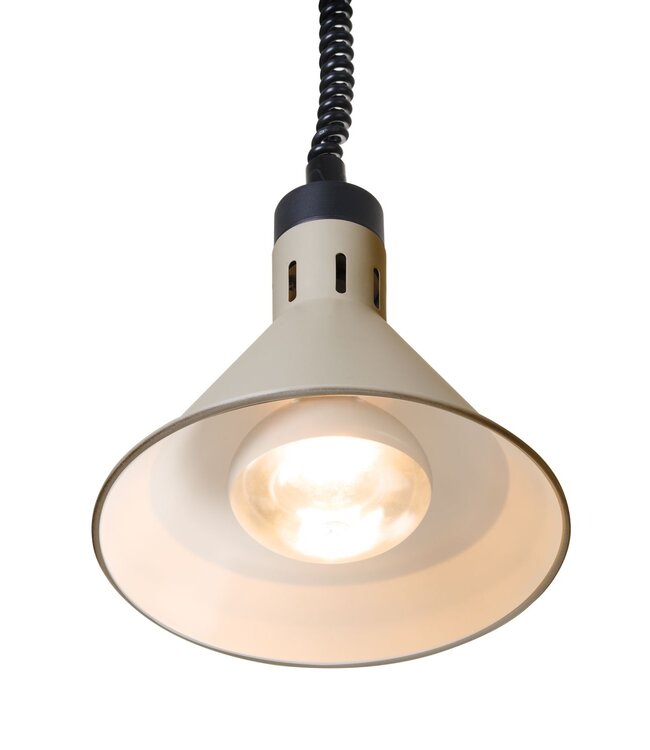 Warmtelamp Ø275x(h)250 mm verstelbaar conisch beige 230V/250W - Hendi