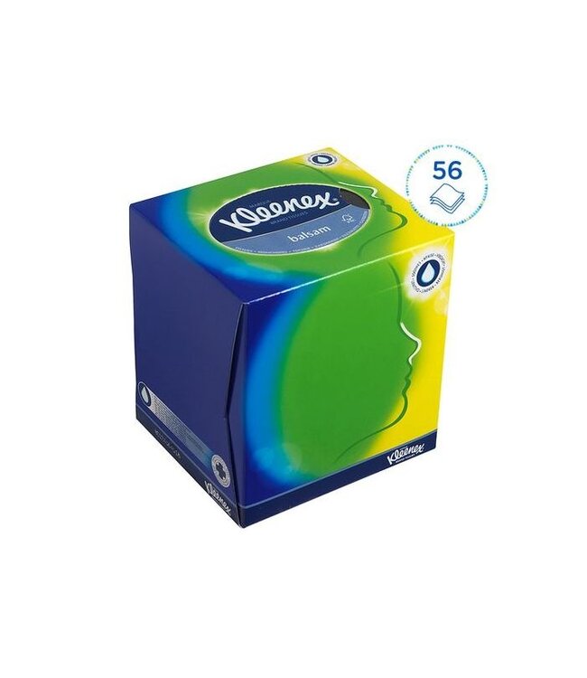 Facial tissue 20x20 cm 3-lgs wit kubus - Kleenex | prijs & verp per 12x 56 stuks