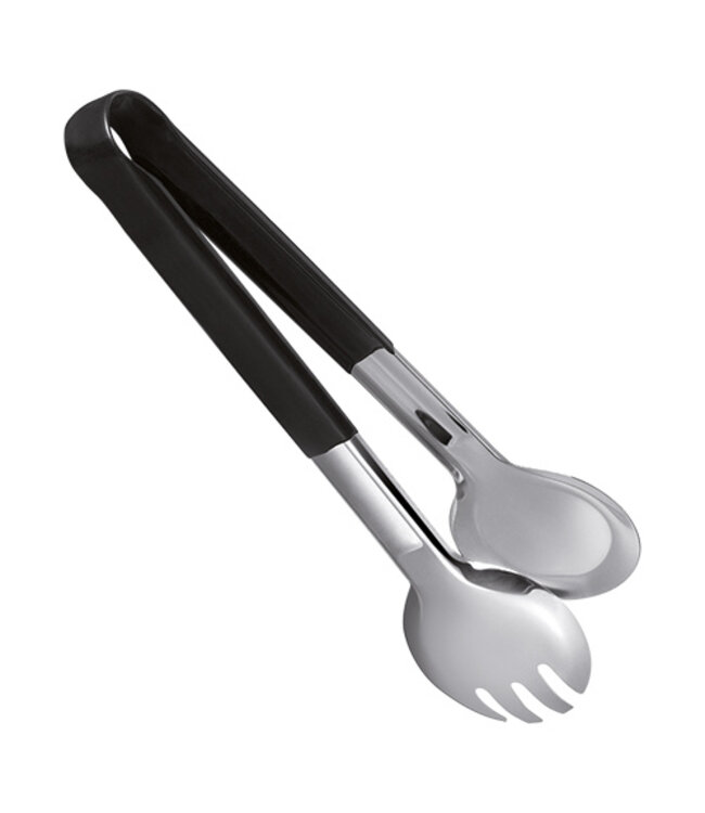 Serveertang 24 cm zwart/rvs