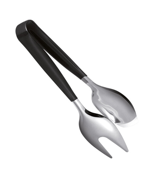 Serveertang 24 cm zwart/rvs