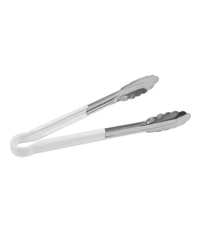 Serveertang 23 cm wit/rvs