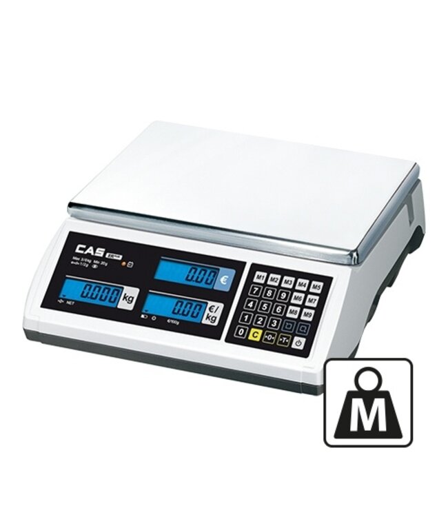 Winkelweegschaal digitaal 15 kg / 0,5 gr - Cas