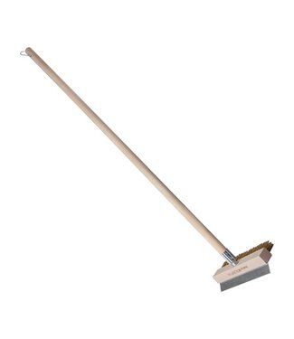Sans Marque Pizzaovenborstel 254x45 mm / 106 cm messing haar met schraper