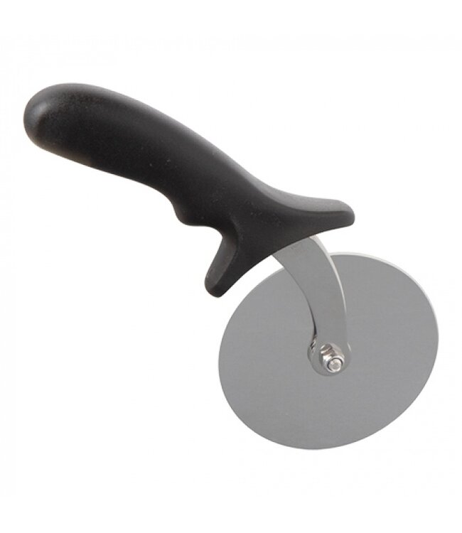 Pizzawielsnijder 102 mm zwart / rvs