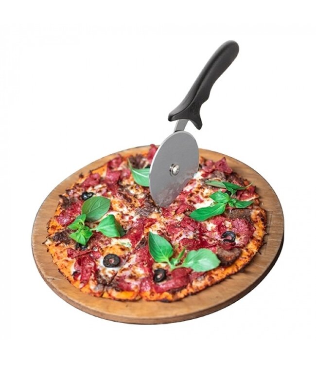 Pizzawielsnijder 102 mm zwart / rvs