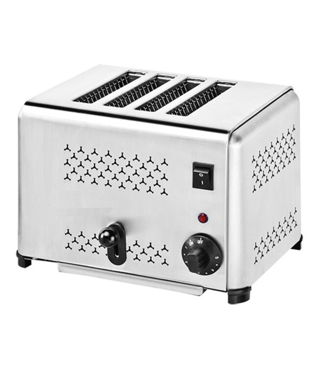 Broodrooster 4 sleuven roestvrijstaal - Caterchef