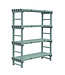 Rea Stelling 1400x500x1750 mm (bxdxh) 4 schappen Design Eurostelling - Rea