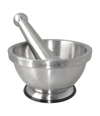 Vin Bouquet Vijzel Ø155x(h)85 mm met stamper - Roestvrijstaal