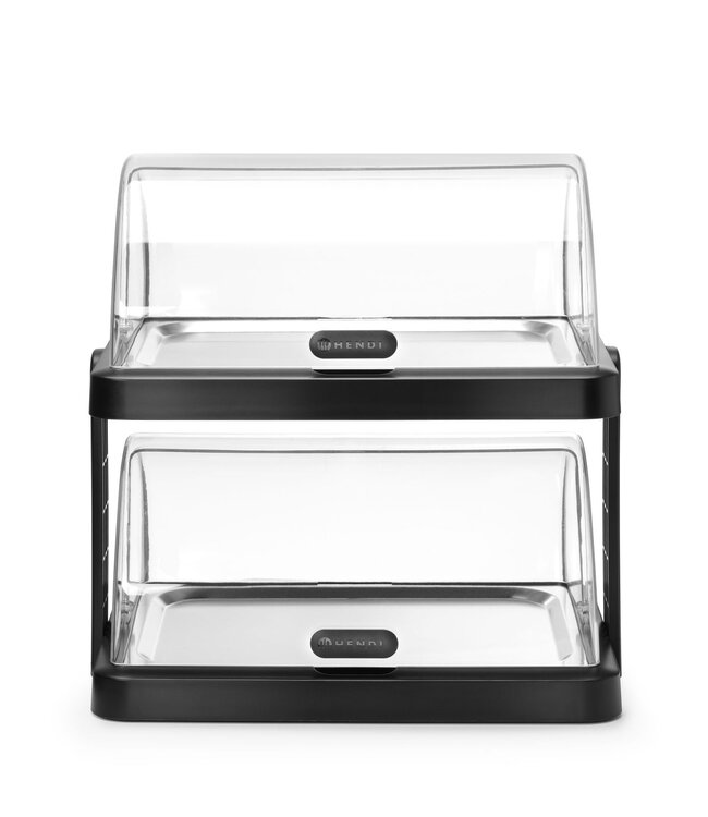 Koeldisplay 480x355x480 mm (bxdxh) met dubbele rolltop zwart Duo Uniq - Hendi