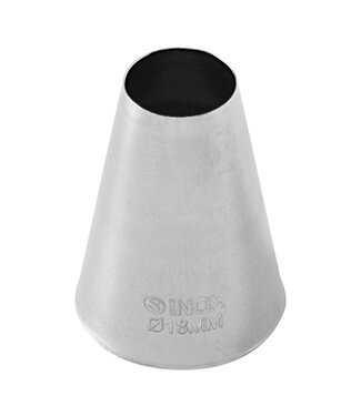 Sans Marque Spuitje glad 15/Ø18 mm naadloos - Roestvrijstaal