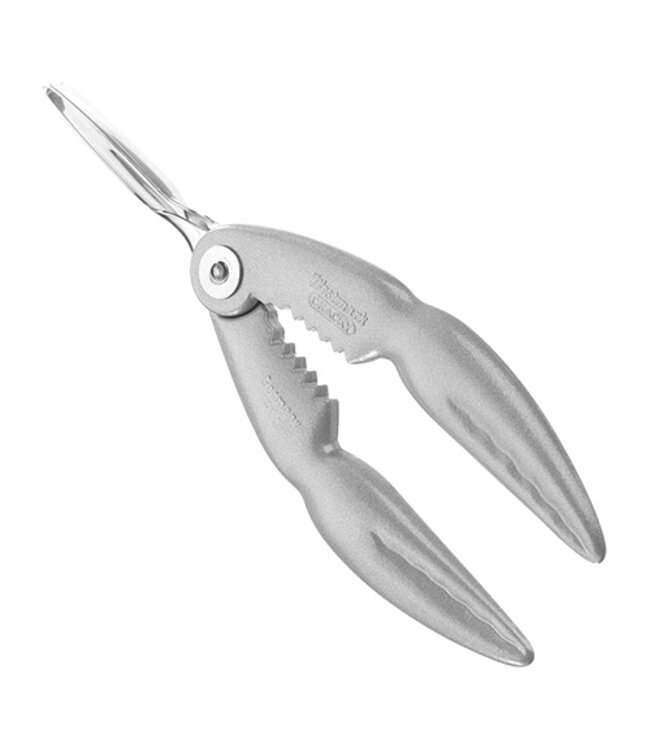 Kreeftentang met roestvrijstalen pincet voor het uittrekken van het vlees