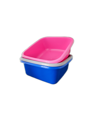 Afwasbak 36x36x14,5 cm 12 ltr kunststof assorti kleuren