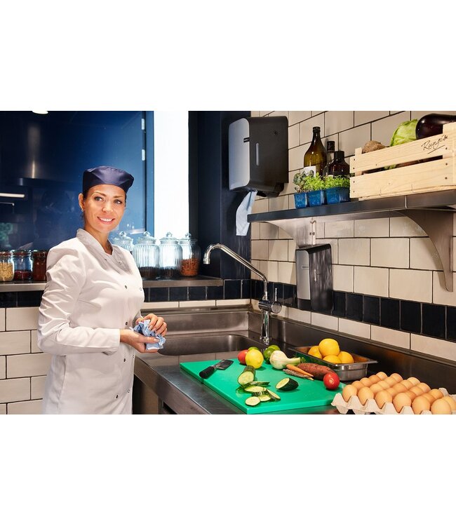 Poetsrol dispenser Midi Black Quartz - Euro