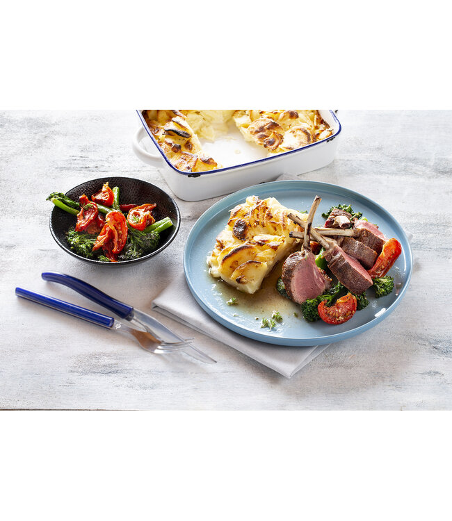 Bord 215x35 mm diep aardewerk Destino Light Blus - Cosy & Trendy | prijs & verp per 4 stuks