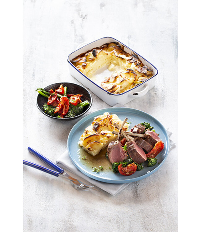 Bord 215x35 mm diep aardewerk Destino Light Blus - Cosy & Trendy | prijs & verp per 4 stuks