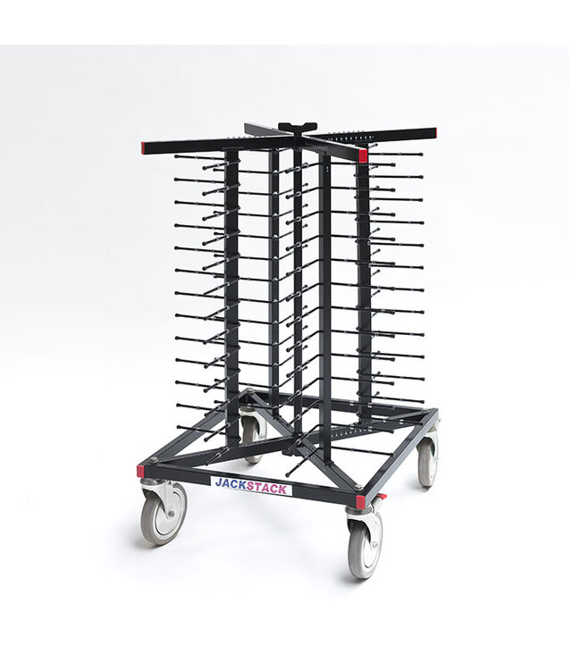 Bordenrek 52 borden verrijdbaar 600x600x1030 mm (bxdxh) - Jackstack