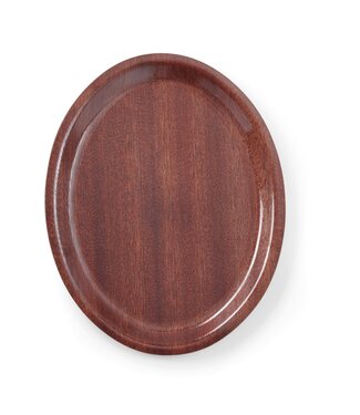 Hendi Dienblad 265x200 mm ovaal anti-slip bruin Woodform - Hendi