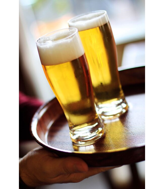 Dienblad Ø320x(h)35 mm anti-slip bruin Woodform - Hendi