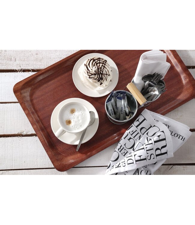 Dienblad 530x325 mm anti-slip bruin Woodform - Hendi