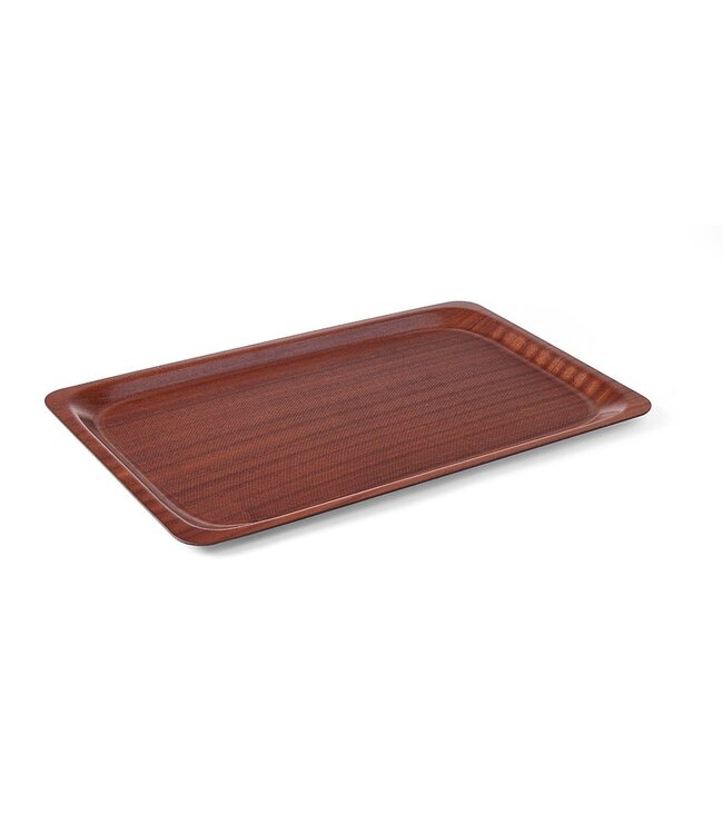 Dienblad 430x330 mm anti-slip bruin Woodform - Hendi