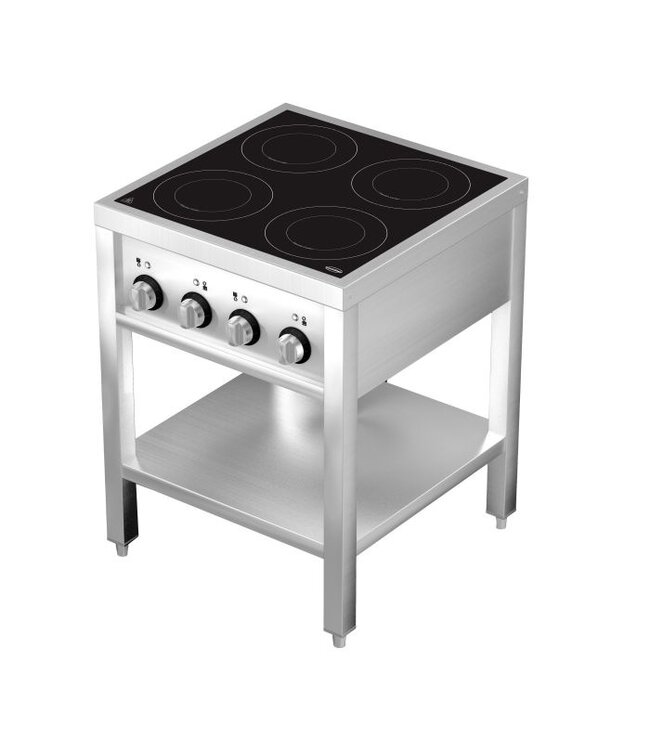 Inductiefornuis 4-pits 655x655x875 mm (bxdxh) 400V - Combisteel