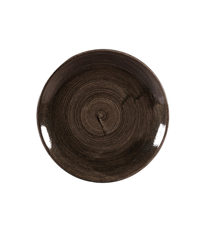 Bord 217 mm coupe Stonecast Patina Iron Black - Churchill | prijs & verp per 12 stuks