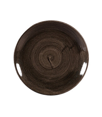 Bord 260 mm coupe Stonecast Patina Iron Black - Churchill | prijs & verp per 12 stuks