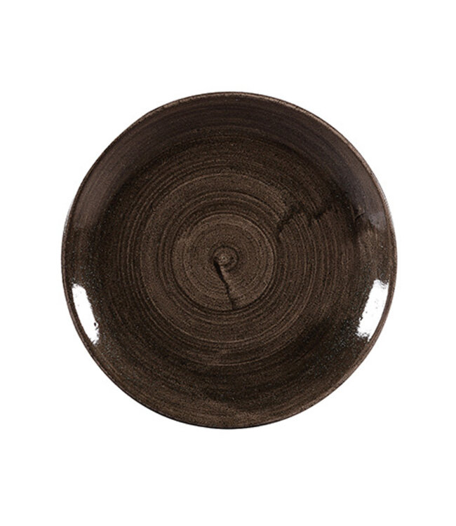 Bord 260 mm coupe Stonecast Patina Iron Black - Churchill | prijs & verp per 12 stuks