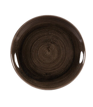 Bord 288 mm coupe Stonecast Patina Iron Black - Churchill | prijs & verp per 12 stuks