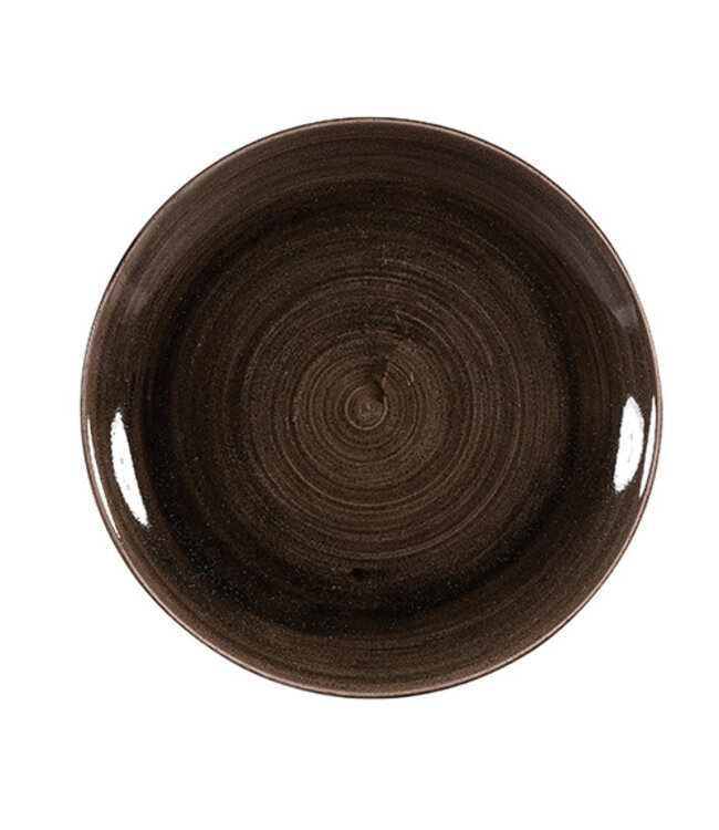 Bord 288 mm coupe Stonecast Patina Iron Black - Churchill | prijs & verp per 12 stuks