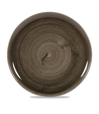 Bord 324 mm coupe Stonecast Patina Iron Black - Churchill | prijs & verp per 6 stuks
