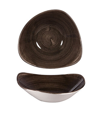 Schaal 235 mm Triangle 60 cl Stonecast Patina Iron Black - Churchill | prijs & verp per 12 stuks
