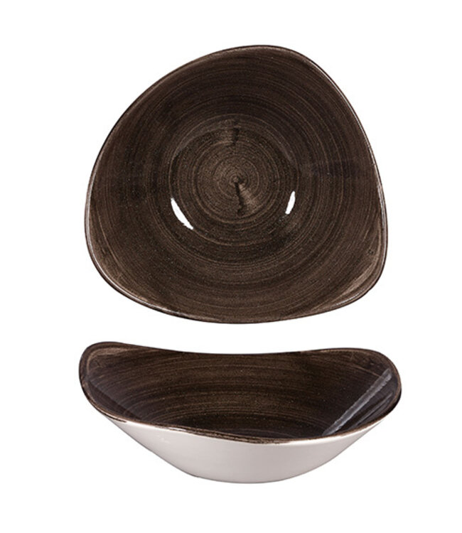 Schaal 235 mm Triangle 60 cl Stonecast Patina Iron Black - Churchill | prijs & verp per 12 stuks
