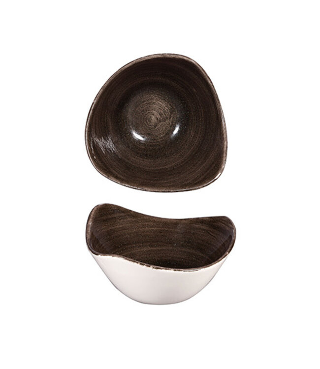 Schaal 153 mm Triangle 26 cl Stonecast Patina Iron Black - Churchill | prijs & verp per 12 stuks