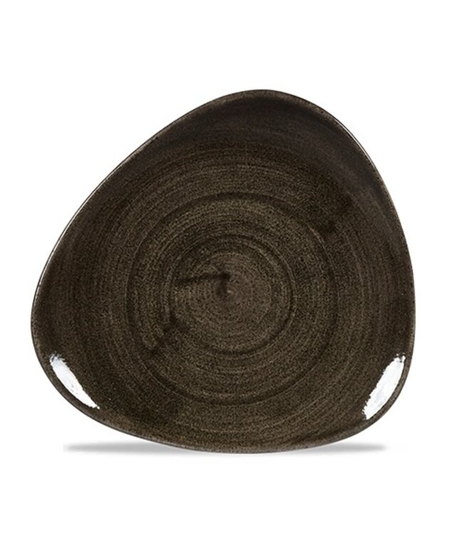 Bord 192 mm Triangle Stonecast Patina Iron Black - Churchill | prijs & verp per 12 stuks