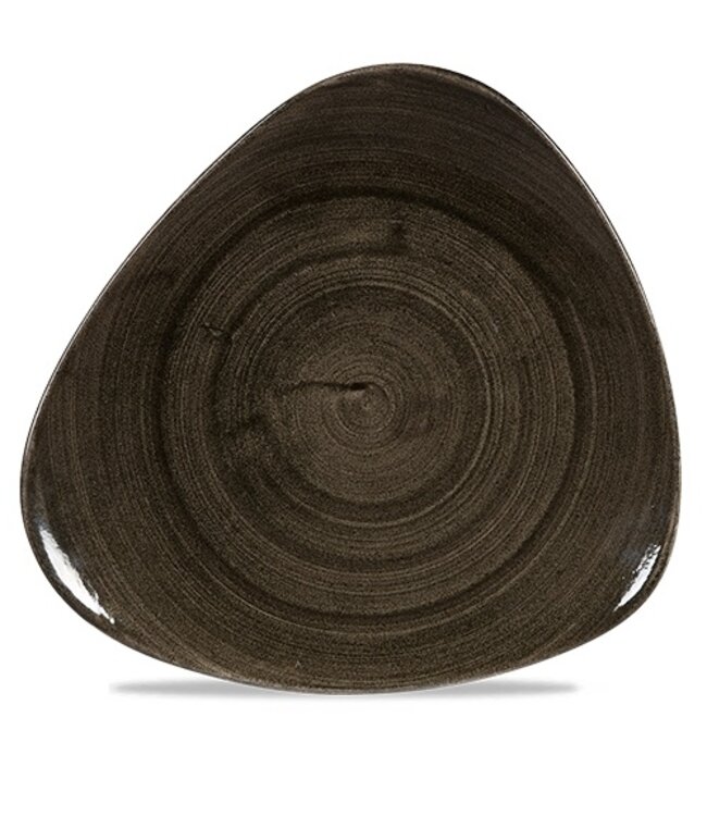 Bord 311 mm Triangle Stonecast Patina Iron Black - Churchill | prijs & verp per 6 stuks