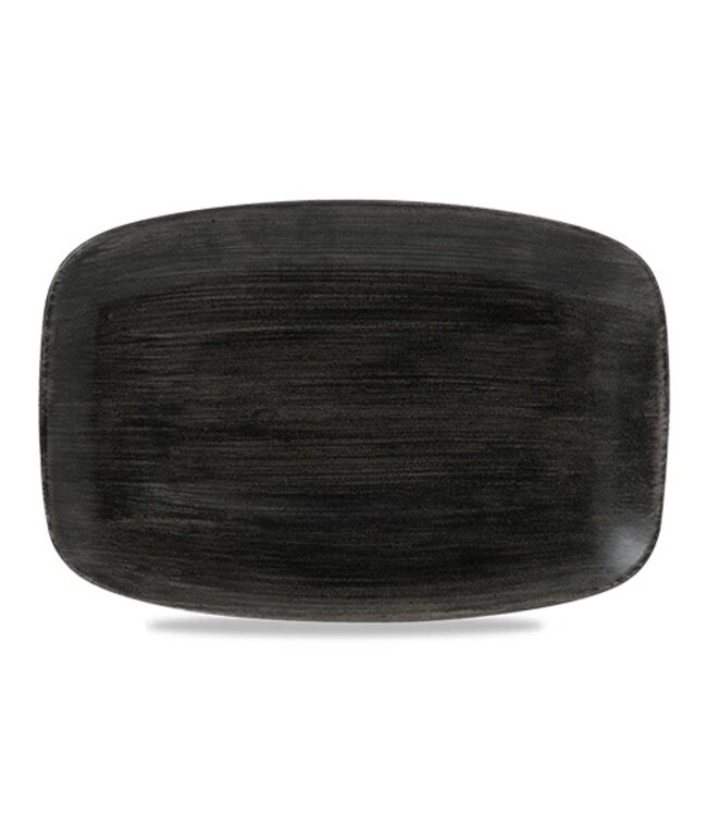 Schaal 300x199 mm  Chefs' Oblong Plate No.8 Stonecast Patina Iron Black - Churchill | prijs & verp per 6 stuks