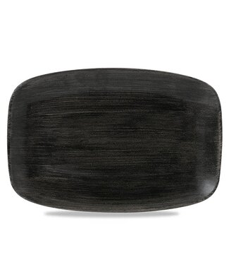 Schaal 344x234 mm  Chefs' Oblong Plate No.9 Stonecast Patina Iron Black - Churchill | prijs & verp per 6 stuks