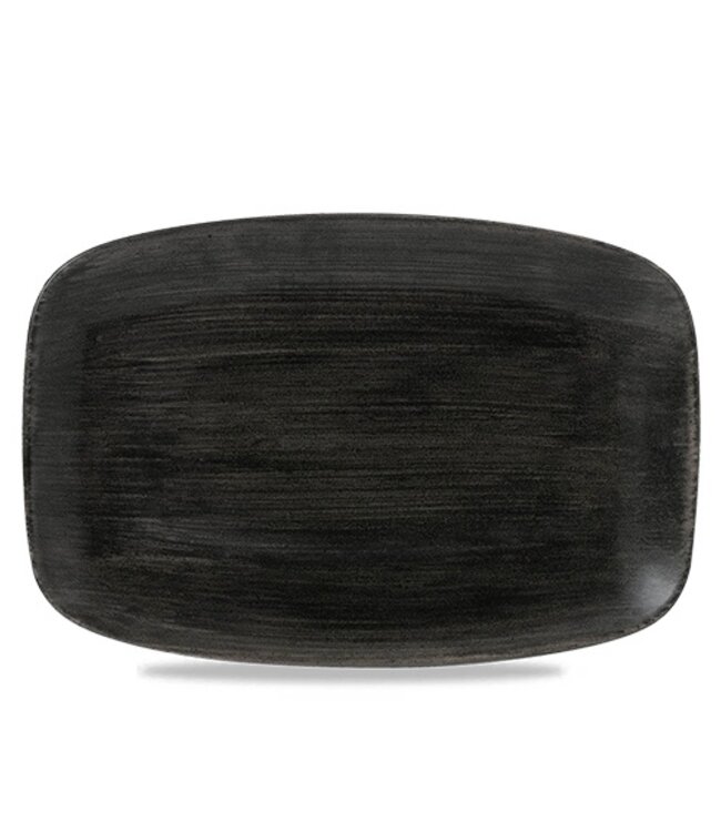 Schaal 344x234 mm  Chefs' Oblong Plate No.9 Stonecast Patina Iron Black - Churchill | prijs & verp per 6 stuks