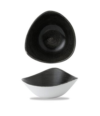 Schaal 185 mm Triangle 37 cl Stonecast Patina Iron Black - Churchill | prijs & verp per 12 stuks