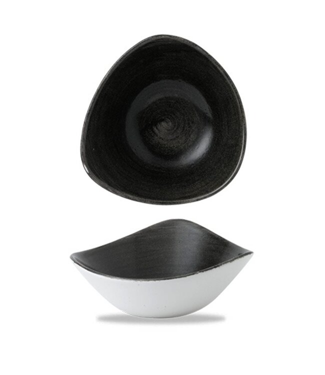 Schaal 185 mm Triangle 37 cl Stonecast Patina Iron Black - Churchill | prijs & verp per 12 stuks