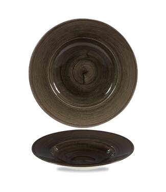 Schaal 280 mm brede rand Stonecast Patina Iron Black - Churchill | prijs & verp per 12 stuks