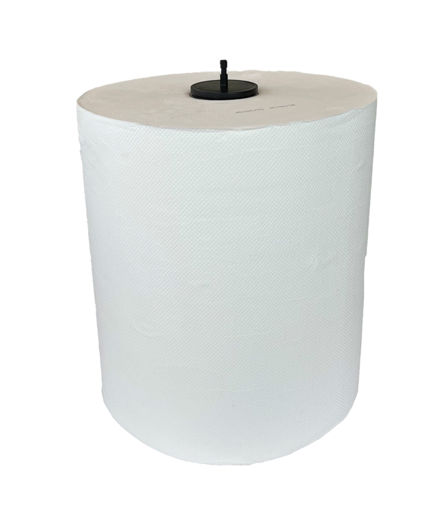 Handdoekrol 150 mtr x 21 cm 2-laags wit cellulose Matic | prijs & verp per 6 rol