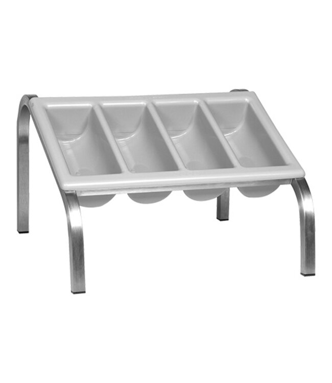 Bestekuitgifte unit 1 etage grijs / roestvrijstaal