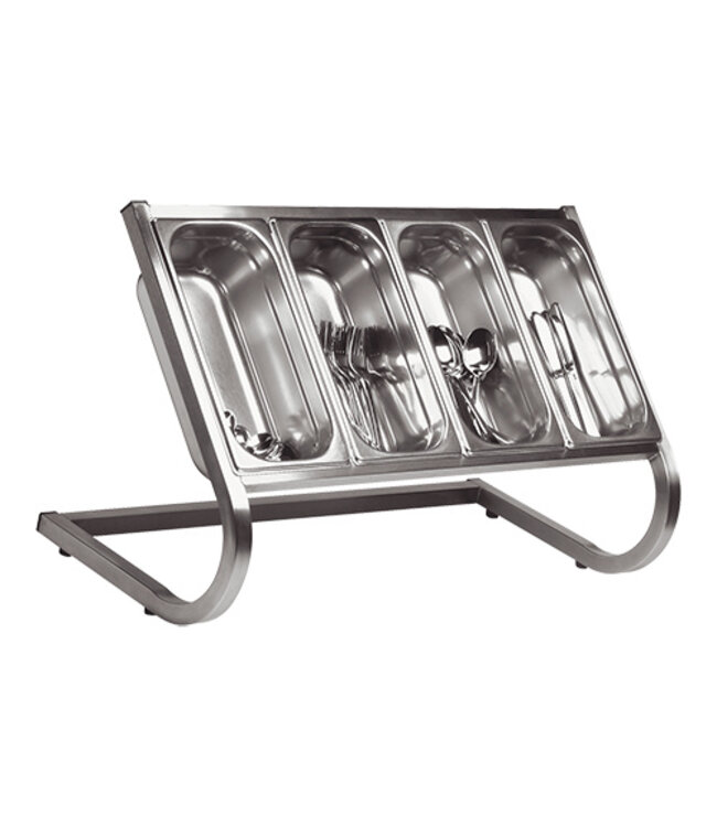 Bestekuitgifte unit tbv 4x1/3GN-100 dp - Roestvrijstaal